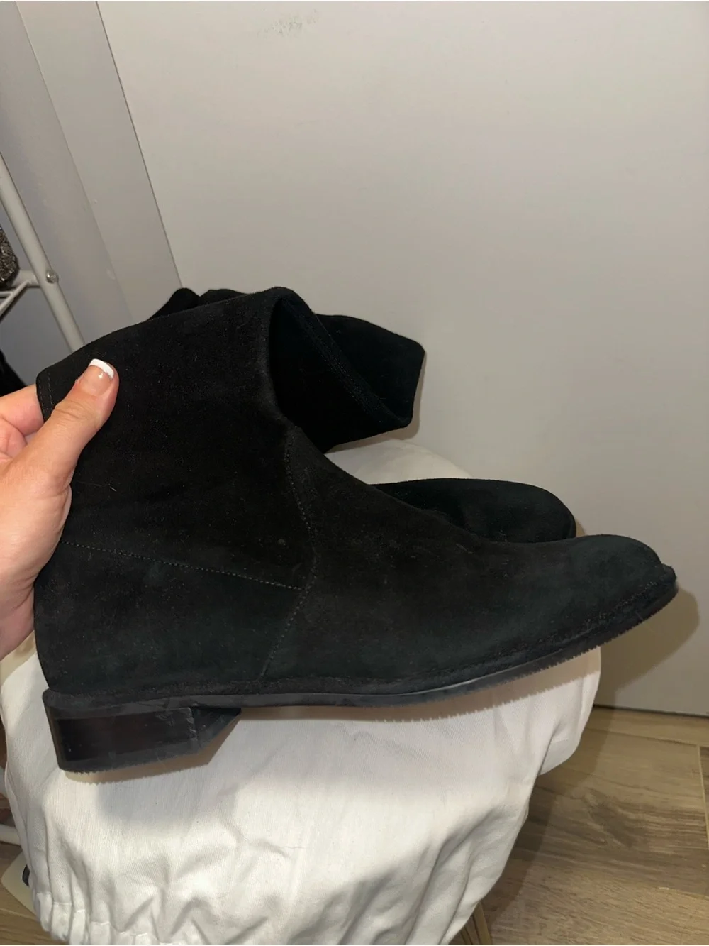 Stuart Weitzman Black Over-the-Knee Suede Boots 8.5